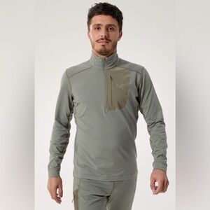 Arcteryx Rho LT Zip Neck Base Layer Men’s Medium Forage/Tatsu Quarter Brand New